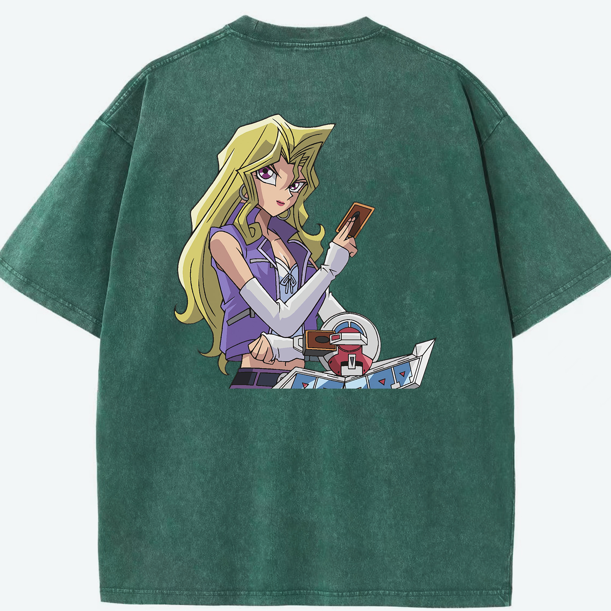 （画像用） 遊☆戯☆王 Yu-Gi-Oh! 綿100% ヴィンテージ風 半袖Tシャツ（背面プリント）